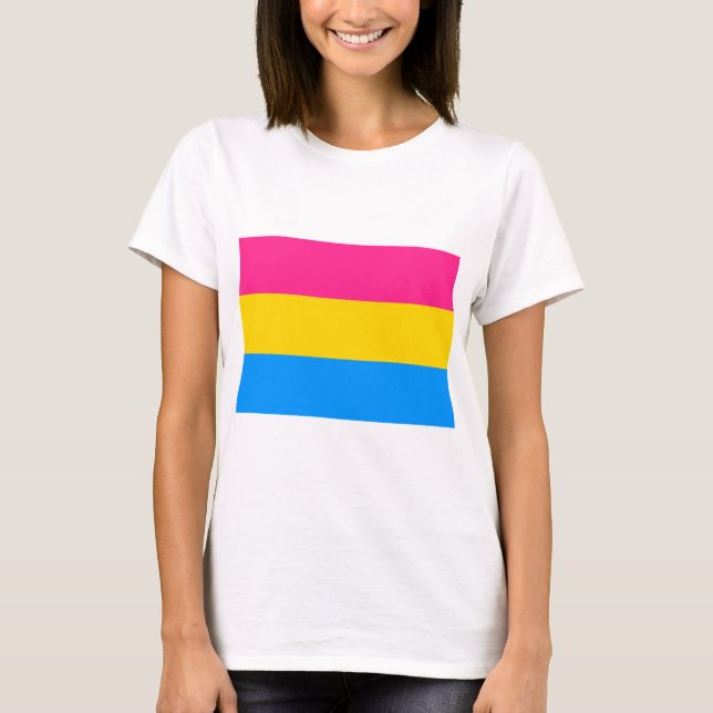 Camiseta Sinalizador do Orgulho Pansexual (Frente)