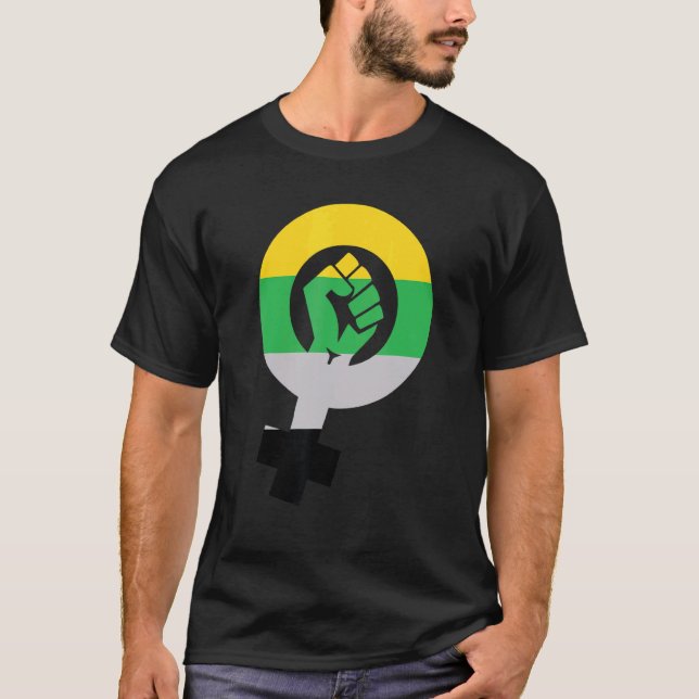 Camiseta Sinalizador do Orgulho Skoliossexual Feminista Sko (Frente)