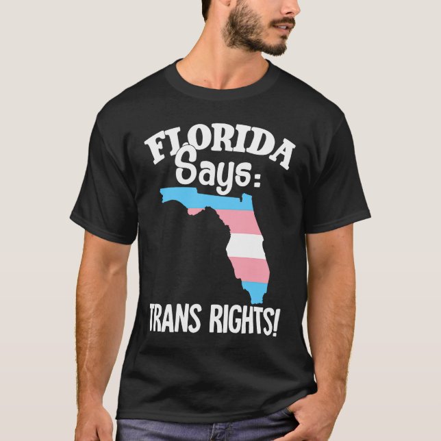 Camiseta Sinalizador do Orgulho Trans do Mapa de Direitos T (Frente)
