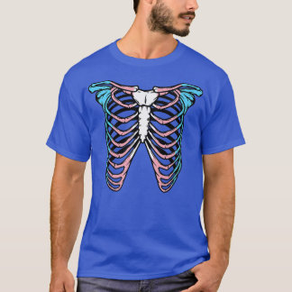 Camiseta Sinalizador do Orgulho Transgêneros Skeleton Ribca