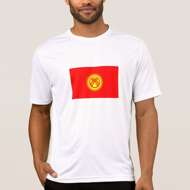 Camiseta Sinalizador do Quirguistão (Frente)