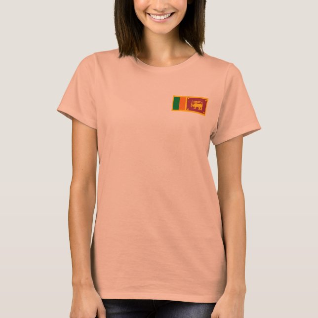 Camiseta Sinalizador do Sri Lanka e Escoteiro do T-Shirt (Frente)