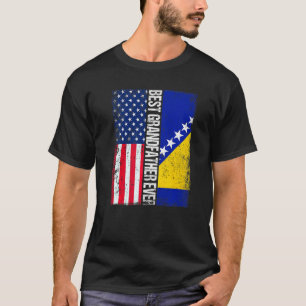 Camiseta Sinalizador dos Estados Unidos e Bandeira da Bósni