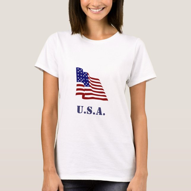 Camiseta Sinalizador dos EUA (Frente)