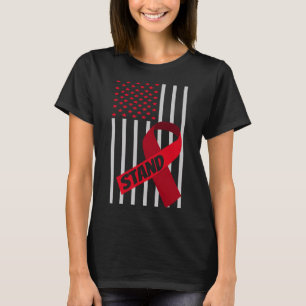 Camiseta Sinalizador Dos Eua Anemia Scd Célula Falsiforme B