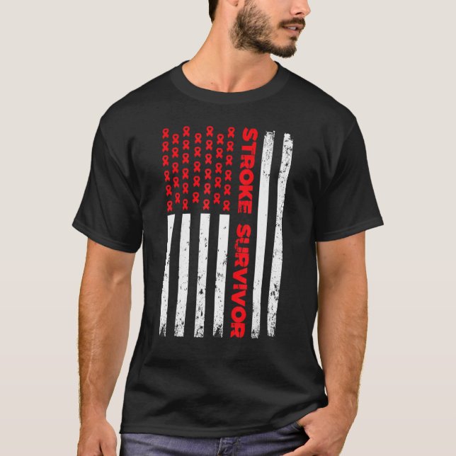 Camiseta Sinalizador Dos Eua Causou Sobrevivência Sensibili (Frente)