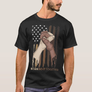 Camiseta Sinalizador dos EUA com Mães Black & American Hand