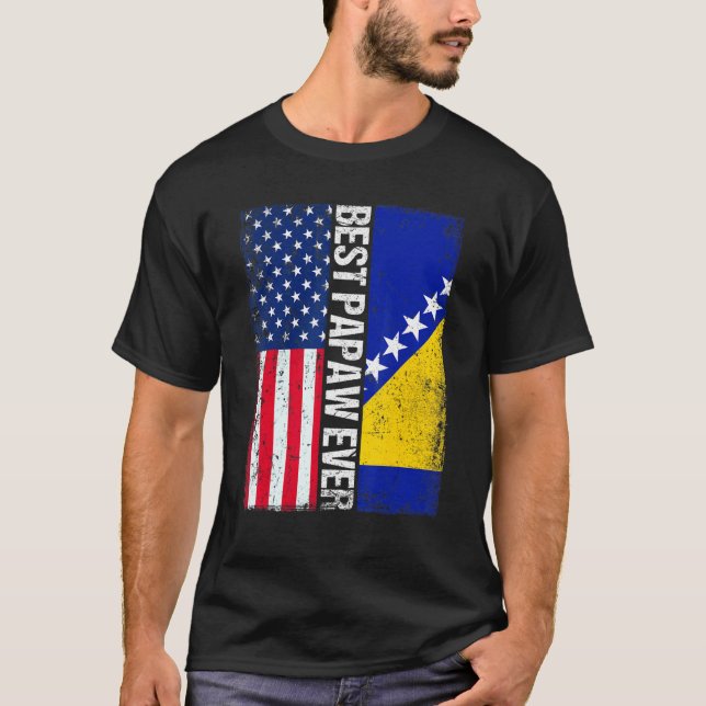 Camiseta Sinalizador Dos Eua E Melhor Papax Da Bandeira Da  (Frente)