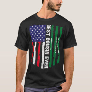 Camiseta Sinalizador dos EUA e melhor primo da Arábia Saudi