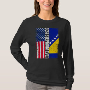 Camiseta Sinalizador Dos Eua E Melhor Stepmo Da Bandeira Da
