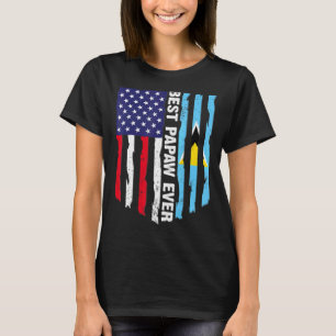 Camiseta Sinalizador dos EUA e Santo Lúcia Sinalizador Melh
