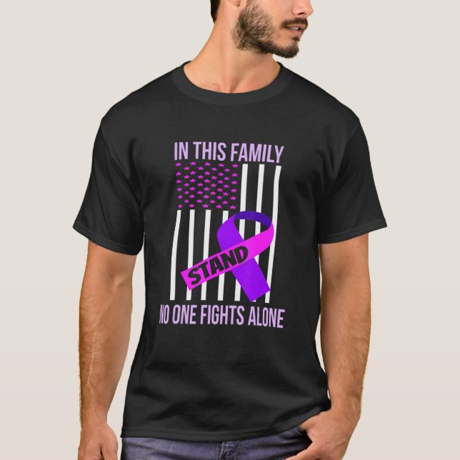 Camiseta Sinalizador Dos Eua Itp Roxo Imunotrombocitopenia (Frente)