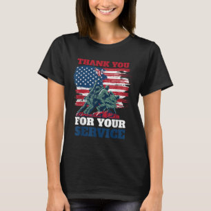 Camiseta Sinalizador Dos Eua Obrigado Pelo Seu Serviço - Ve