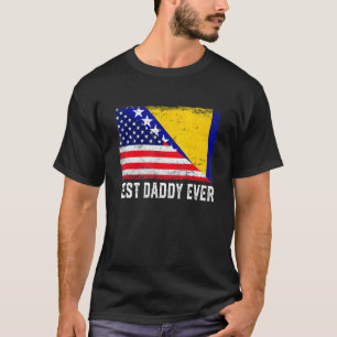 Camiseta Sinalizador Dos Eua - Pai Ev Da Bandeira Da Bósnia