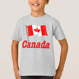 Camiseta Sinalizador e texto canadenses