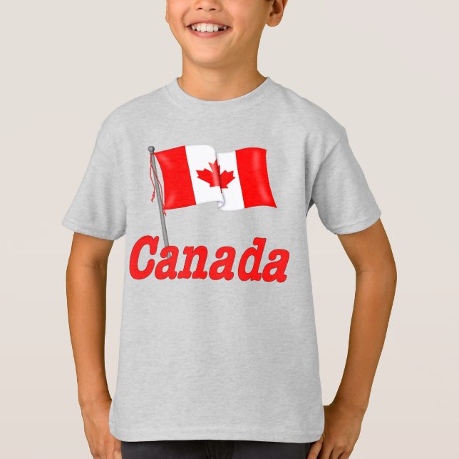 Camiseta Sinalizador e texto canadenses (Frente)