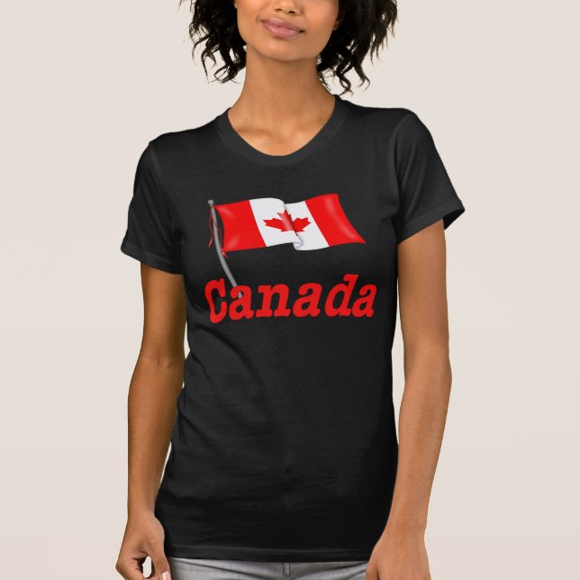 Camiseta Sinalizador e texto canadenses (Frente)