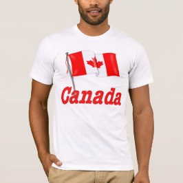 Camiseta Sinalizador e texto canadenses
