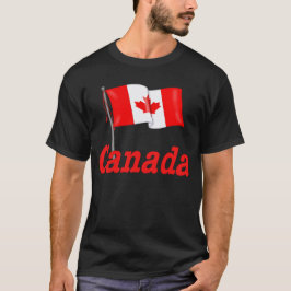 Camiseta Sinalizador e texto canadenses
