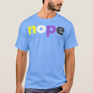 Camiseta Sinalizador Enby Não Binário Funny Pridenope Nonbi