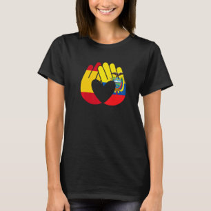 Camiseta Sinalizador Equador Espanha Sinalizador Amizade Ir