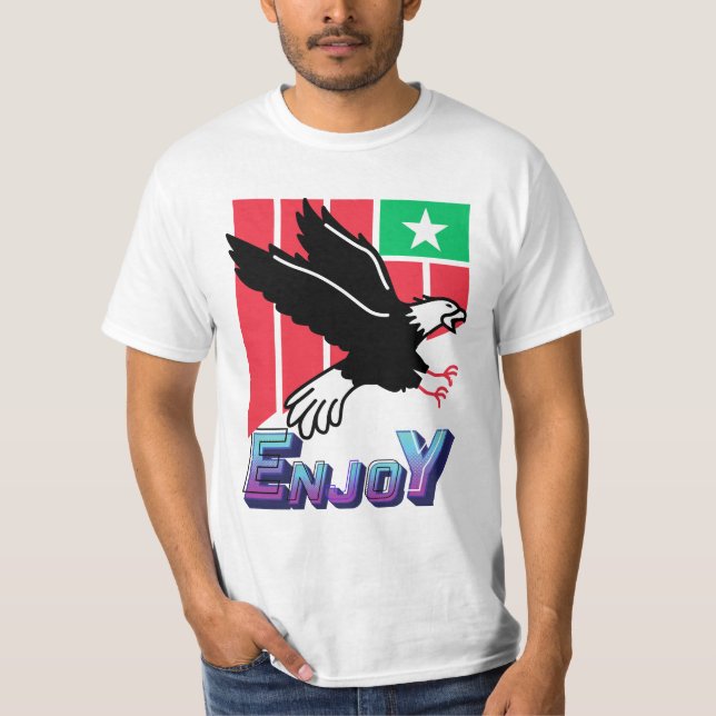 Camiseta Sinalizador EUA com águia (Frente)