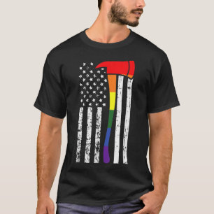 Camiseta Sinalizador Fi do Orgulho gay da bandeira LGBT-Q d