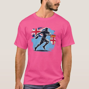 Camiseta Sinalizador Fidji do jogador RUGBY Fijian