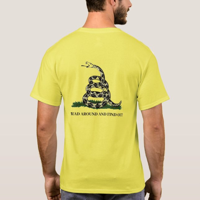 Camiseta Sinalizador Gadsden circula e descobre (Verso)