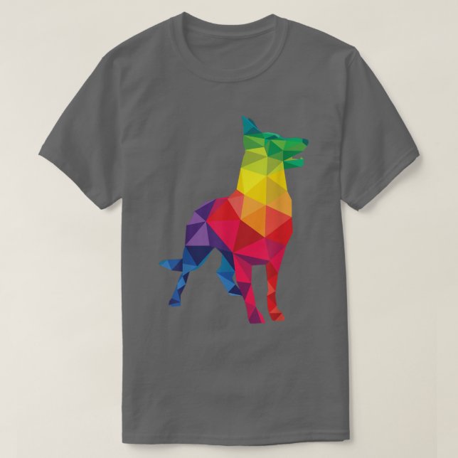 Camiseta Sinalizador german shepherd LGBT LGBT LGBT  (Frente do Design)