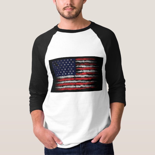 Camiseta Sinalizador Grunge U.S.A (Frente)