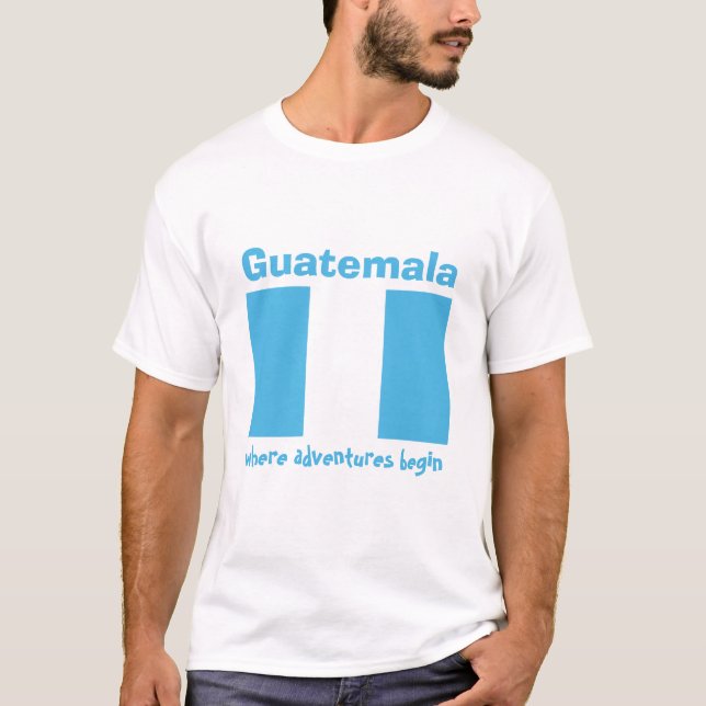Camiseta Sinalizador Guatemala + Mapa + T-Shirt de Texto (Frente)