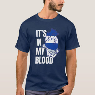 Camiseta Sinalizador Hondurenho Cardíaco Veins Mão Hondur