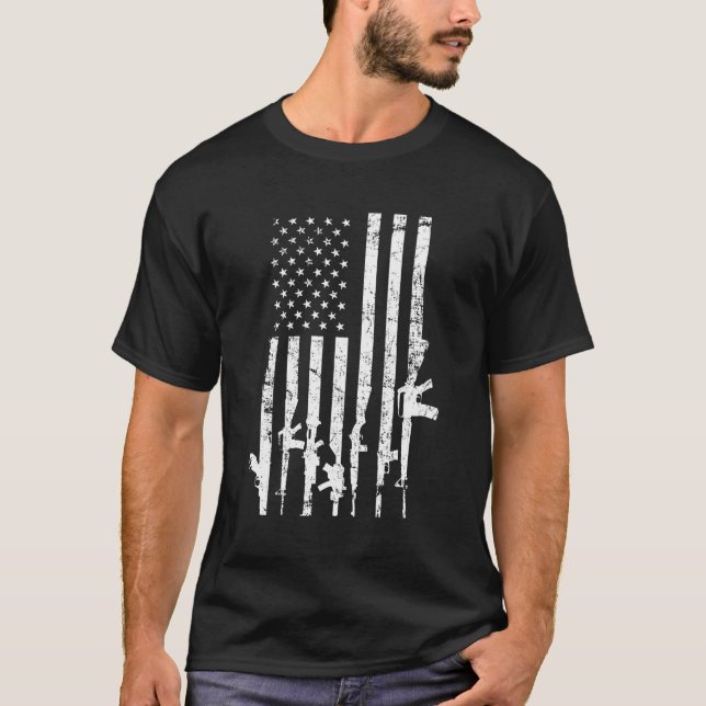 Camiseta Sinalizador Incomodado Dos Eua Guns Pro Gun Adt Na (Frente)