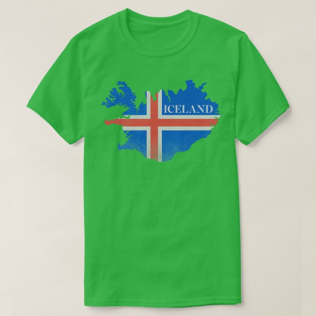 Camiseta Sinalizador Islândia (Frente do Design)