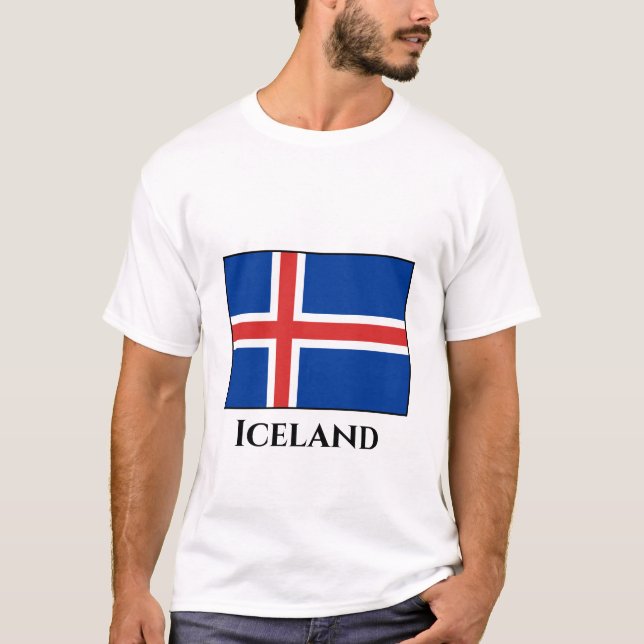 Camiseta Sinalizador Islândia (islandês) (Frente)
