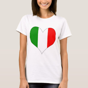 Camiseta Sinalizador italiano Heart