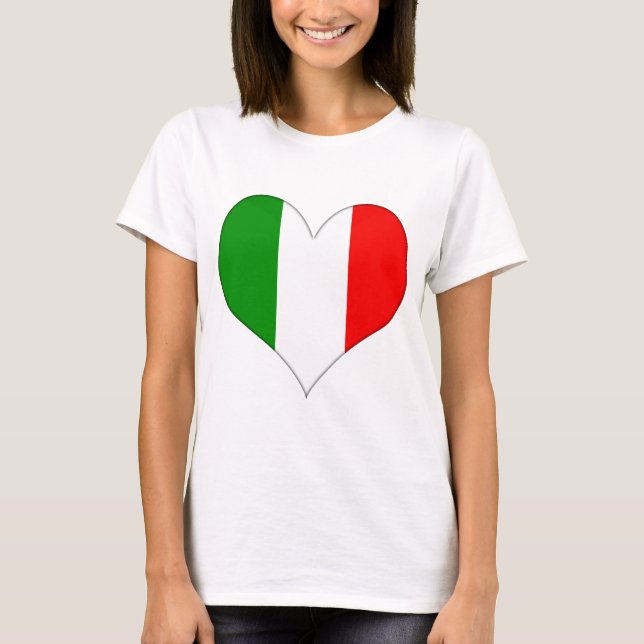 Camiseta Sinalizador italiano Heart (Frente)