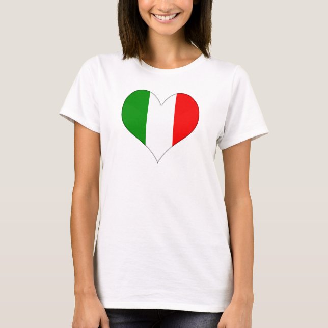 Camiseta Sinalizador italiano Heart (Frente)