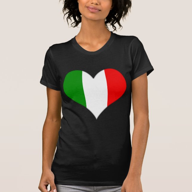 Camiseta Sinalizador italiano Heart (Frente)