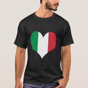 Camiseta Sinalizador italiano Heart Love Itália