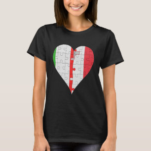 Camiseta Sinalizador italiano maltês Heart
