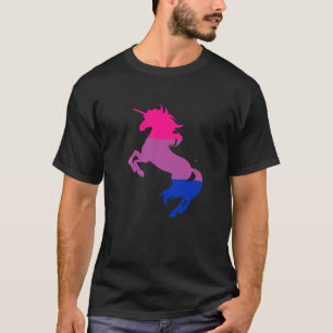Camiseta Sinalizador Lgbt Bi Unicórnio Mágico Bissexualidad