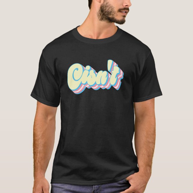 Camiseta Sinalizador LGBT Trans do Orgulho Transgênero não  (Frente)
