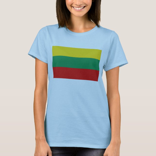 Camiseta Sinalizador Lituânia x Mapa T-Shirt (Frente)