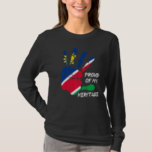 Camiseta Sinalizador Namíbia Manipulação de dedo África Nam