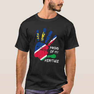Camiseta Sinalizador Namíbia Manipulação de dedo África Nam