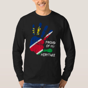 Camiseta Sinalizador Namíbia Manipulação de dedo África Nam