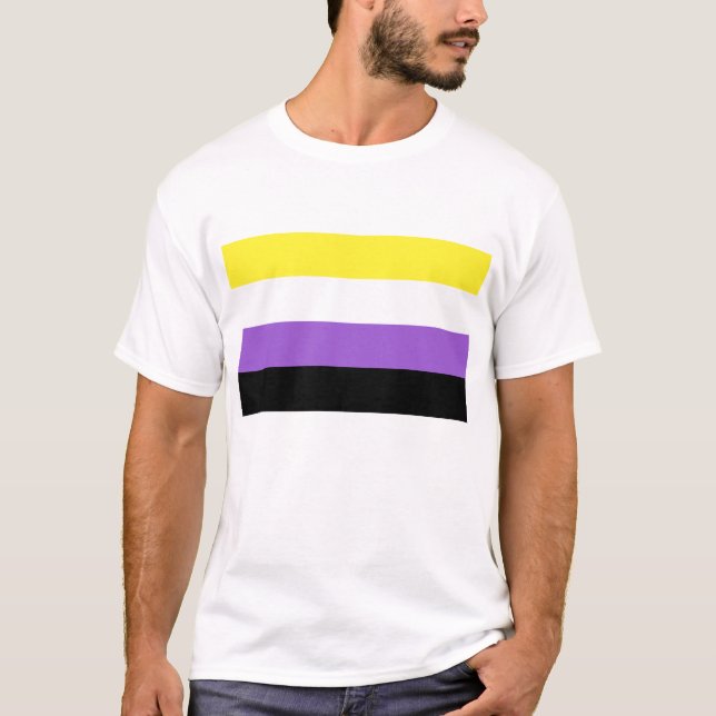 Camiseta Sinalizador Não Binário (Frente)