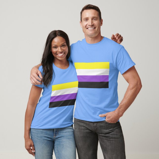 Camiseta Sinalizador Não Binário (Unissex)